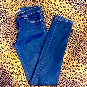 J Brand Low Rise Pencil Leg Jeans in Blue Ink